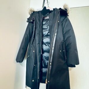 Mackage Black Fur-Trimmed Women's Parka